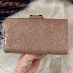 Sondra Roberts Baby Pink Blush Metallic clutch